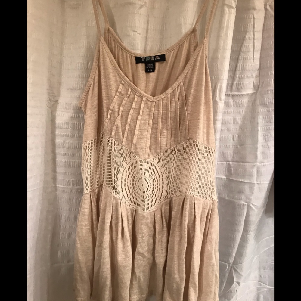 Tela Nude Tank Top With Cut Outs